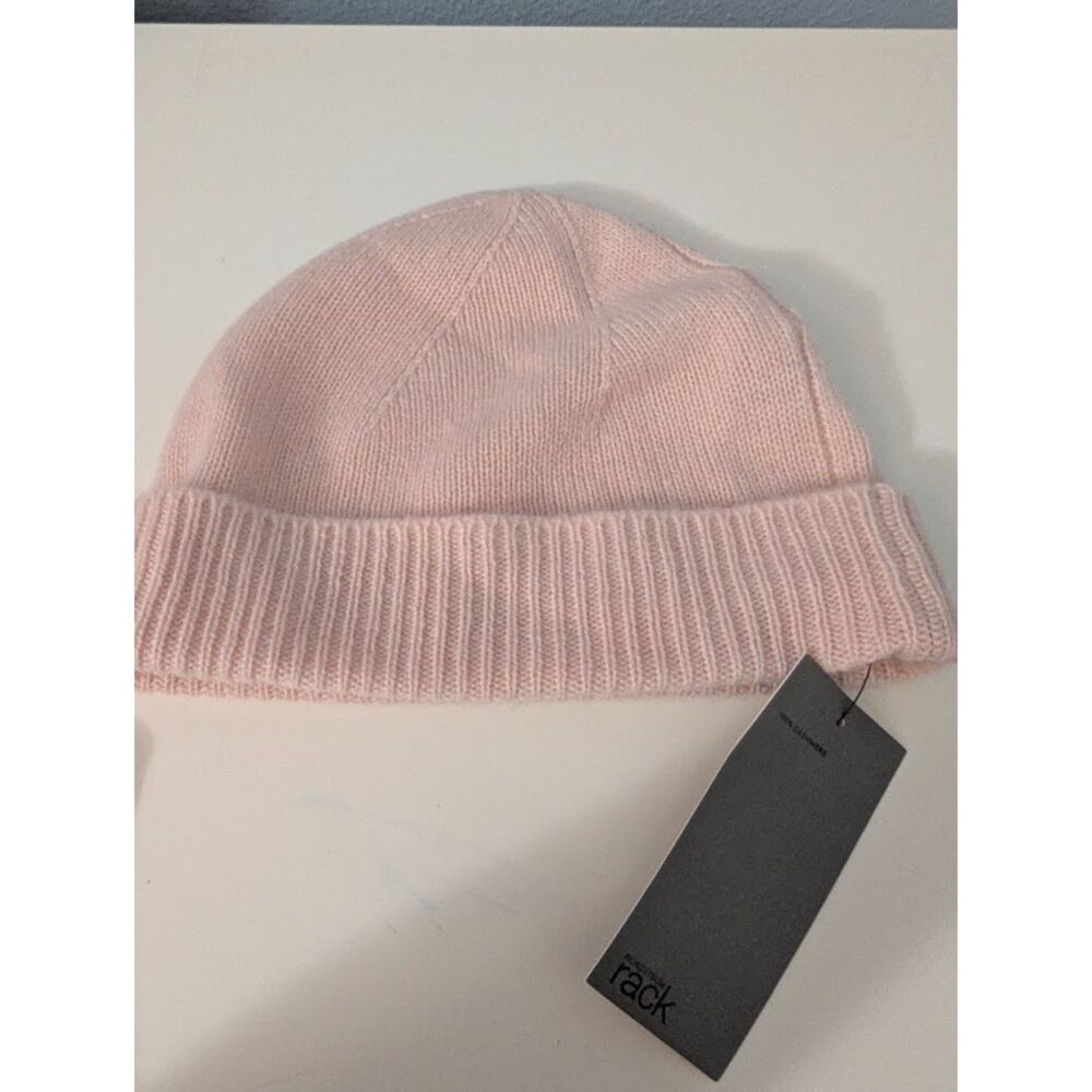 NWT Nordstrom Rack Pink Pure 100% Cashmere Beanie Cap